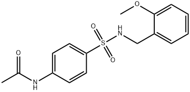 N-(4-{[(2-methoxybenzyl)amino]sulfonyl}phenyl)acetamide Struktur