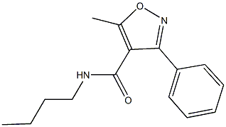 N-butyl-5-methyl-3-phenyl-4-isoxazolecarboxamide Struktur