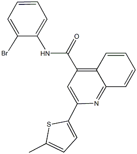 N-(2-bromophenyl)-2-(5-methyl-2-thienyl)-4-quinolinecarboxamide Struktur