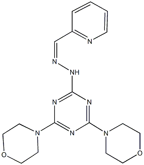 2-pyridinecarbaldehyde [4,6-di(4-morpholinyl)-1,3,5-triazin-2-yl]hydrazone Struktur