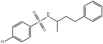 4-chloro-N-(1-methyl-3-phenylpropyl)benzenesulfonamide Struktur