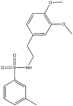 N-[2-(3,4-dimethoxyphenyl)ethyl]-3-methylbenzenesulfonamide Struktur