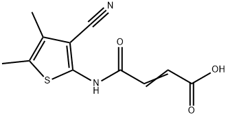 4-[(3-cyano-4,5-dimethyl-2-thienyl)amino]-4-oxo-2-butenoic acid Struktur