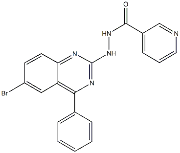 N'-(6-bromo-4-phenylquinazolin-2-yl)pyridine-3-carbohydrazide Struktur