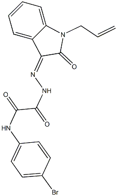 2-[2-(1-allyl-2-oxo-1,2-dihydro-3H-indol-3-ylidene)hydrazino]-N-(4-bromophenyl)-2-oxoacetamide Struktur