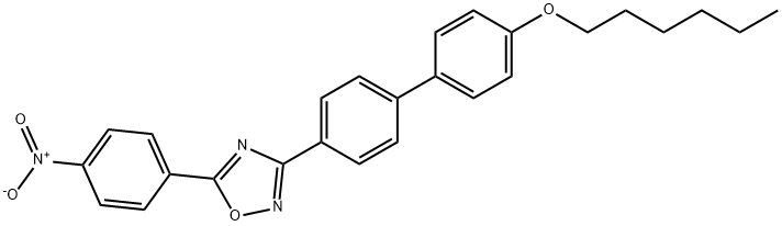 3-[4'-(hexyloxy)[1,1'-biphenyl]-4-yl]-5-{4-nitrophenyl}-1,2,4-oxadiazole Struktur