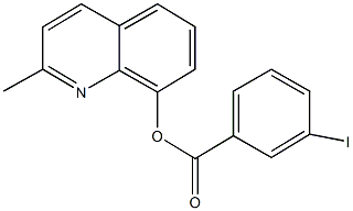 2-methyl-8-quinolinyl 3-iodobenzoate Struktur