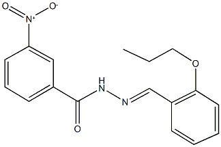 3-nitro-N'-(2-propoxybenzylidene)benzohydrazide Struktur