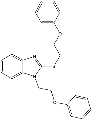 1-(2-phenoxyethyl)-2-[(2-phenoxyethyl)sulfanyl]-1H-benzimidazole Struktur