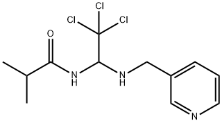 2-methyl-N-{2,2,2-trichloro-1-[(3-pyridinylmethyl)amino]ethyl}propanamide Struktur