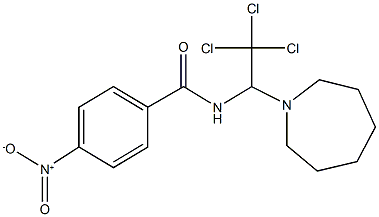 N-[1-(1-azepanyl)-2,2,2-trichloroethyl]-4-nitrobenzamide Struktur