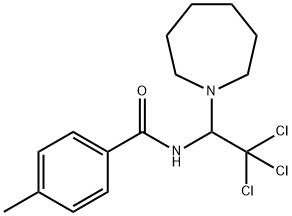 N-(1-azepan-1-yl-2,2,2-trichloroethyl)-4-methylbenzamide Struktur