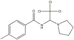 4-methyl-N-(2,2,2-trichloro-1-pyrrolidin-1-ylethyl)benzamide Struktur