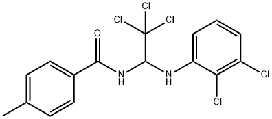 4-methyl-N-[2,2,2-trichloro-1-(2,3-dichloroanilino)ethyl]benzamide Struktur