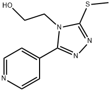 2-[3-(methylsulfanyl)-5-(4-pyridinyl)-4H-1,2,4-triazol-4-yl]ethanol Struktur