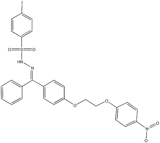 N'-[[4-(2-{4-nitrophenoxy}ethoxy)phenyl](phenyl)methylene]-4-methylbenzenesulfonohydrazide Struktur