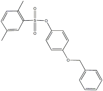 4-(benzyloxy)phenyl 2,5-dimethylbenzenesulfonate Struktur