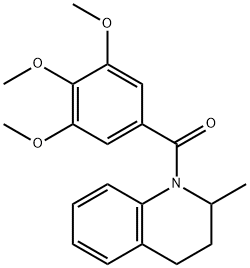 2-methyl-1-(3,4,5-trimethoxybenzoyl)-1,2,3,4-tetrahydroquinoline Struktur