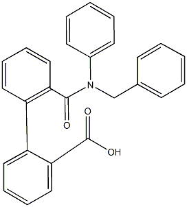 2'-[(benzylanilino)carbonyl][1,1'-biphenyl]-2-carboxylic acid Struktur