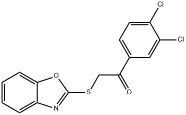 2-(1,3-benzoxazol-2-ylsulfanyl)-1-(3,4-dichlorophenyl)ethanone Struktur