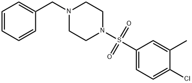 1-benzyl-4-[(4-chloro-3-methylphenyl)sulfonyl]piperazine Struktur