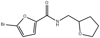 5-bromo-N-(tetrahydro-2-furanylmethyl)-2-furamide Struktur