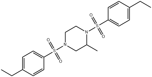 1,4-bis[(4-ethylphenyl)sulfonyl]-2-methylpiperazine Struktur