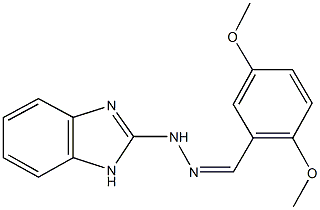 2,5-dimethoxybenzaldehyde 1H-benzimidazol-2-ylhydrazone Struktur