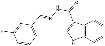 N'-(3-fluorobenzylidene)-1H-indole-3-carbohydrazide Struktur