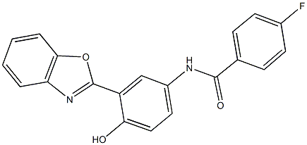 N-[3-(1,3-benzoxazol-2-yl)-4-hydroxyphenyl]-4-fluorobenzamide Struktur