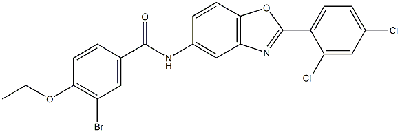 3-bromo-N-[2-(2,4-dichlorophenyl)-1,3-benzoxazol-5-yl]-4-ethoxybenzamide Struktur