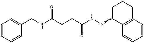 N-benzyl-4-[2-(3,4-dihydro-1(2H)-naphthalenylidene)hydrazino]-4-oxobutanamide Struktur