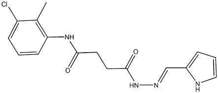 N-(3-chloro-2-methylphenyl)-4-oxo-4-[2-(1H-pyrrol-2-ylmethylene)hydrazino]butanamide Struktur