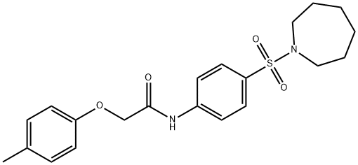 N-[4-(1-azepanylsulfonyl)phenyl]-2-(4-methylphenoxy)acetamide Struktur