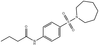 N-[4-(1-azepanylsulfonyl)phenyl]butanamide Struktur