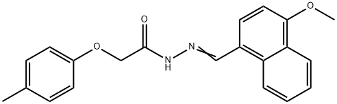 N'-[(4-methoxy-1-naphthyl)methylene]-2-(4-methylphenoxy)acetohydrazide Struktur