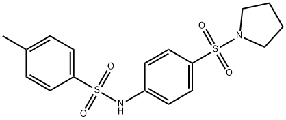 4-methyl-N-[4-(1-pyrrolidinylsulfonyl)phenyl]benzenesulfonamide Struktur