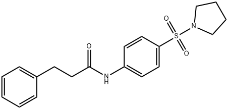 3-phenyl-N-[4-(pyrrolidin-1-ylsulfonyl)phenyl]propanamide Struktur