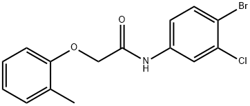 N-(4-bromo-3-chlorophenyl)-2-(2-methylphenoxy)acetamide Struktur