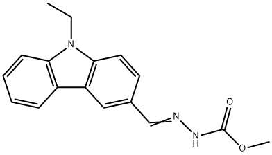 methyl 2-[(9-ethyl-9H-carbazol-3-yl)methylene]hydrazinecarboxylate Struktur