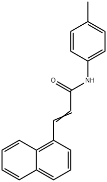 N-(4-methylphenyl)-3-(1-naphthyl)acrylamide Struktur