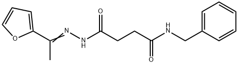 N-benzyl-4-{2-[1-(2-furyl)ethylidene]hydrazino}-4-oxobutanamide Struktur