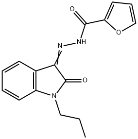 N'-(2-oxo-1-propyl-1,2-dihydro-3H-indol-3-ylidene)-2-furohydrazide Struktur