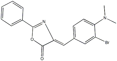 4-[3-bromo-4-(dimethylamino)benzylidene]-2-phenyl-1,3-oxazol-5(4H)-one Struktur