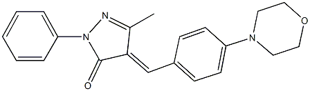 5-methyl-4-[4-(4-morpholinyl)benzylidene]-2-phenyl-2,4-dihydro-3H-pyrazol-3-one Struktur