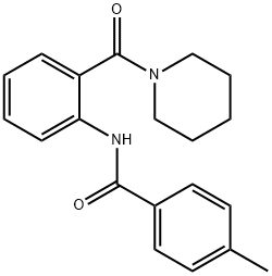 4-methyl-N-[2-(1-piperidinylcarbonyl)phenyl]benzamide Struktur