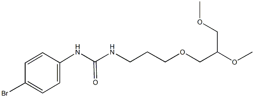 N-(4-bromophenyl)-N'-[3-(2,3-dimethoxypropoxy)propyl]urea Struktur