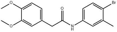 N-(4-bromo-3-methylphenyl)-2-(3,4-dimethoxyphenyl)acetamide Struktur