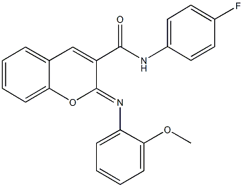 N-(4-fluorophenyl)-2-[(2-methoxyphenyl)imino]-2H-chromene-3-carboxamide Struktur