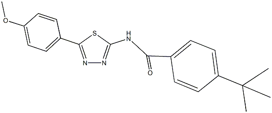 4-tert-butyl-N-[5-(4-methoxyphenyl)-1,3,4-thiadiazol-2-yl]benzamide Struktur